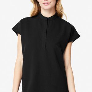 Figs Rafaela Oversized Scrub Top-Black